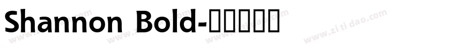 Shannon Bold字体转换